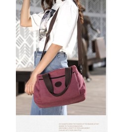 Women's Shoulder Bag Fashion Canvas Hobo Handbag Vintage Multi Compartment Tote Purse Bags For Women Purple $14.39 Totes