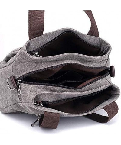 Women's Shoulder Bag Fashion Canvas Hobo Handbag Vintage Multi Compartment Tote Purse Bags For Women Purple $14.39 Totes