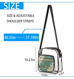 Cute Clear Crossbody Bag Stadium Approved-See Through PVC Messenger Handbag for Concert Sports Events Amusement Park Multi1 $...