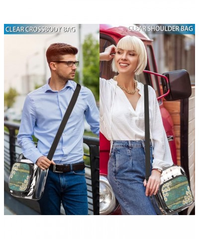 Cute Clear Crossbody Bag Stadium Approved-See Through PVC Messenger Handbag for Concert Sports Events Amusement Park Multi1 $...