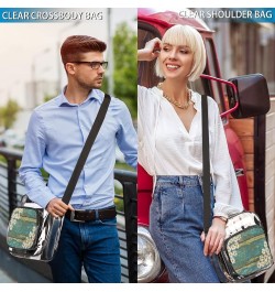 Cute Clear Crossbody Bag Stadium Approved-See Through PVC Messenger Handbag for Concert Sports Events Amusement Park Multi1 $...