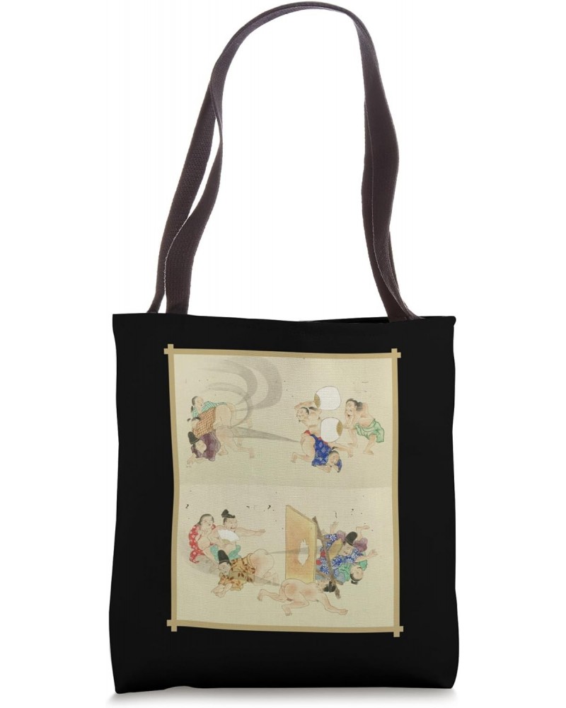 He-Gassen Vintage Weird Japanese Scroll Fart Battle Tote Bag $14.04 Totes