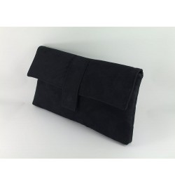 Womens Fab Large Faux Suede Clutch Bag/Shoulder Bag Black $28.04 Clutches