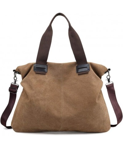 Canvas Ladies Bag Casual Wild Fashion Ladies Shoulder Messenger Bag (Color : Black, Size : One Size) One Size Brown $28.19 Sh...