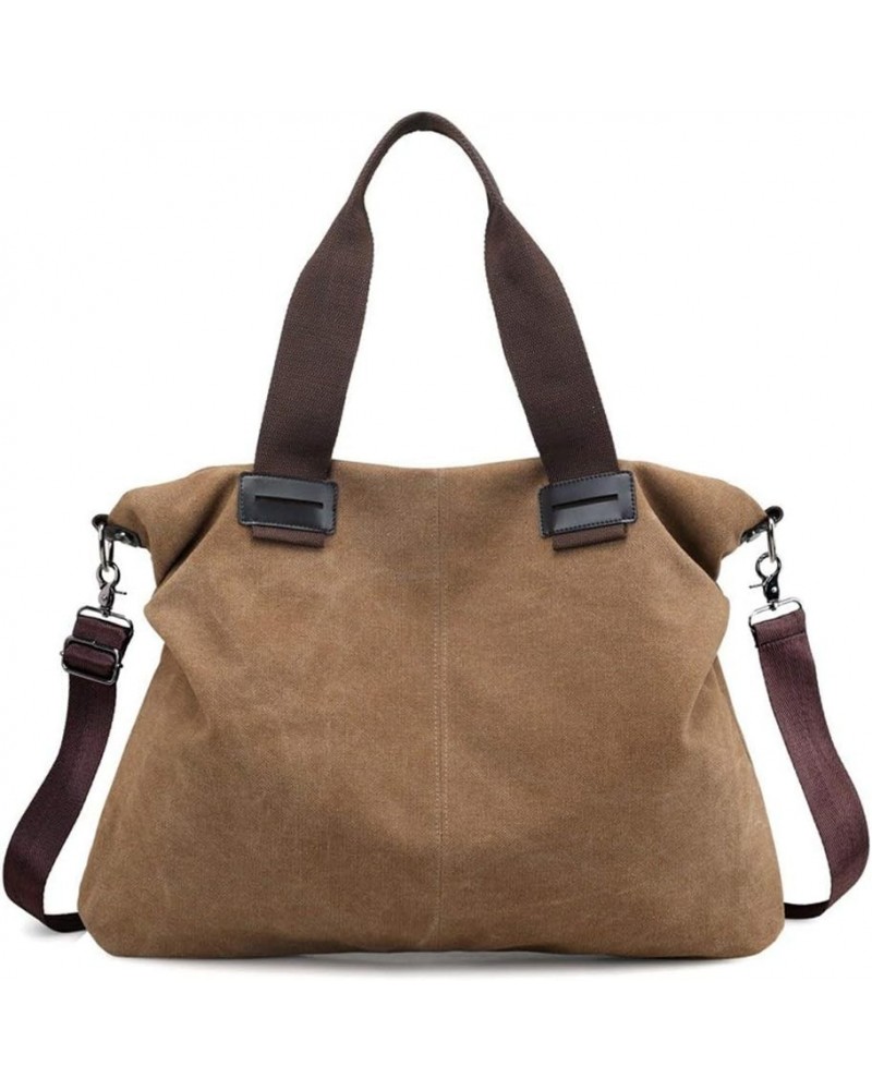 Canvas Ladies Bag Casual Wild Fashion Ladies Shoulder Messenger Bag (Color : Black, Size : One Size) One Size Brown $28.19 Sh...