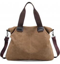 Canvas Ladies Bag Casual Wild Fashion Ladies Shoulder Messenger Bag (Color : Black, Size : One Size) One Size Brown $28.19 Sh...