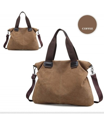 Canvas Ladies Bag Casual Wild Fashion Ladies Shoulder Messenger Bag (Color : Black, Size : One Size) One Size Brown $28.19 Sh...