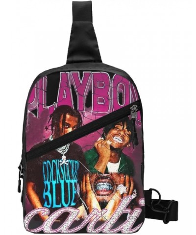 Playboi Classic Rapper Carti Crossbody Bag Handbag Chest Bag Sling Backpack Adjustable Shoulder Pouch Hiking Daypack Beautifu...