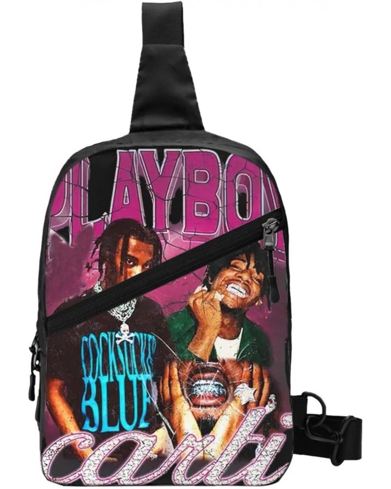 Playboi Classic Rapper Carti Crossbody Bag Handbag Chest Bag Sling Backpack Adjustable Shoulder Pouch Hiking Daypack Beautifu...