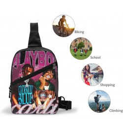 Playboi Classic Rapper Carti Crossbody Bag Handbag Chest Bag Sling Backpack Adjustable Shoulder Pouch Hiking Daypack Beautifu...