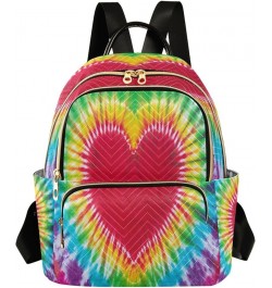 Backpack Purse for Women Heart Sign Tie Dye Pattern Casual Shoulder Bag Small Backpack S Small $11.44 Backpacks