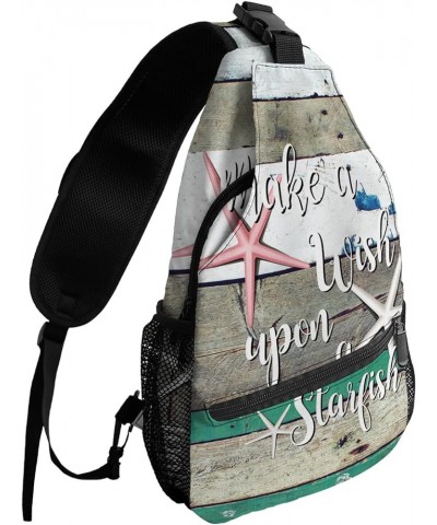 Sling Backpack, Independence Day Nation Flag Star Waterproof Lightweight Small Sling Bag, Travel Chest Bag Crossbody Shoulder...