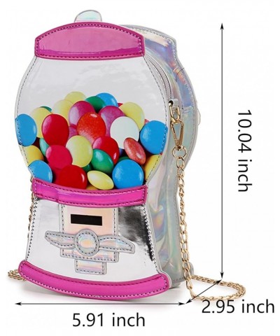 Fun Shape Purse for Women Novelty Handbags Unique Chain Crossbody Bag for Teens with Adjustable Shoulder Strap Gumball Machin...