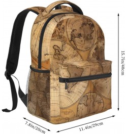 Vintage Old World Map Stylish And Lightweight Backpack,Comfortable To Carry,Multi-Pocket Design,23l Capacity,Easily Meet Your...