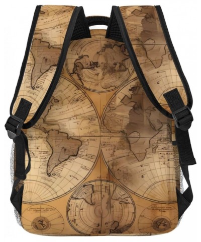 Vintage Old World Map Stylish And Lightweight Backpack,Comfortable To Carry,Multi-Pocket Design,23l Capacity,Easily Meet Your...