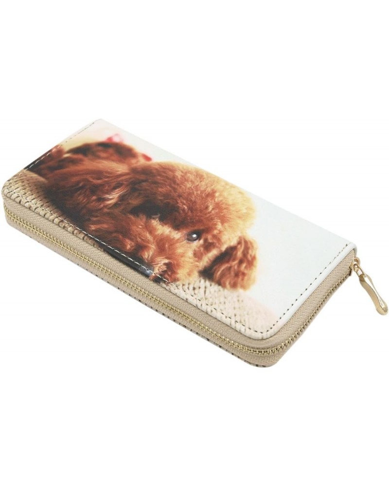 Premium Puppy & Kitty Animal Print PU Leather Zip Around Wallet, V9 V7 $8.79 Wallets