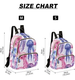 Small Backpack for Women Travel Bag Pink Purple Jellyfishes Daypack Purse Fashion Shoulder Bag Rucksack Medium B334 $10.66 Ba...