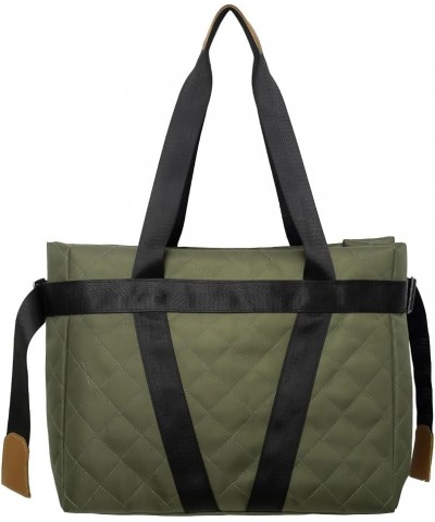 Women Quilted Puffer Tote Bag Lar ity Quilted Hobo Litweit Shoulr Bag Green $12.24 Totes