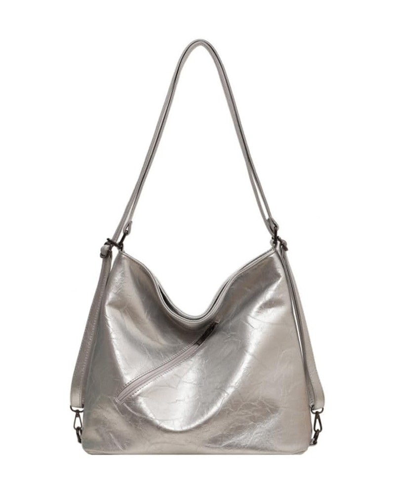 Versatile & Practical PU Handbag Trendy & Functional Crossbody Bag Suitable for Each Day Commute & Shopping Durable Silver $1...