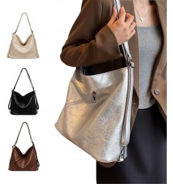 Versatile & Practical PU Handbag Trendy & Functional Crossbody Bag Suitable for Each Day Commute & Shopping Durable Silver $1...