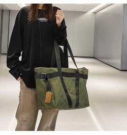 Women Quilted Puffer Tote Bag Lar ity Quilted Hobo Litweit Shoulr Bag Green $12.24 Totes