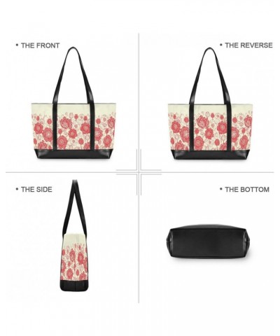 Women's Tote Shoulder Bag Read Sketch Flower Rainbow Flag Capacity Handbag $18.92 Totes