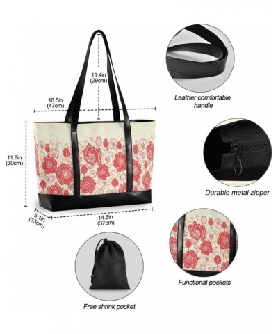 Women's Tote Shoulder Bag Read Sketch Flower Rainbow Flag Capacity Handbag $18.92 Totes