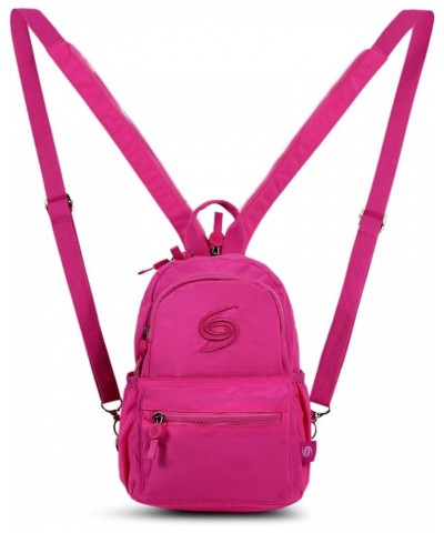 Mini Backpack Fashion for Everyday Crossbody and Over Shoulder Bag Travel Purse Pink $16.46 Backpacks