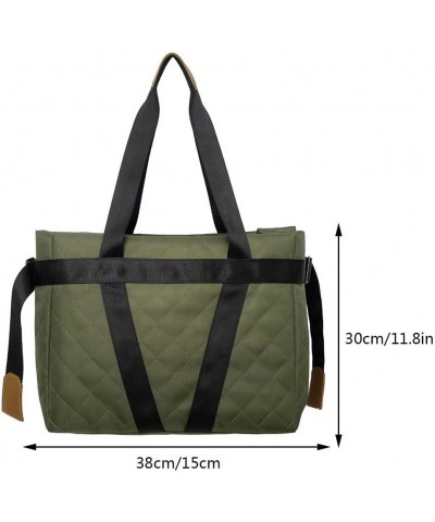 Women Quilted Puffer Tote Bag Lar ity Quilted Hobo Litweit Shoulr Bag Green $12.24 Totes