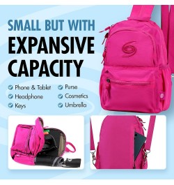 Mini Backpack Fashion for Everyday Crossbody and Over Shoulder Bag Travel Purse Pink $16.46 Backpacks