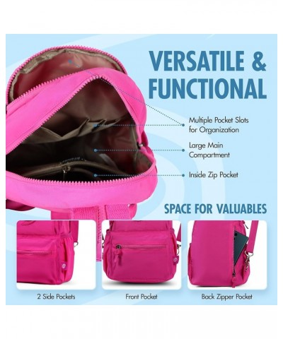 Mini Backpack Fashion for Everyday Crossbody and Over Shoulder Bag Travel Purse Pink $16.46 Backpacks