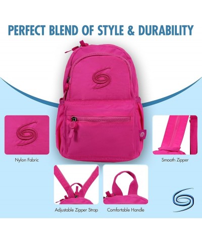 Mini Backpack Fashion for Everyday Crossbody and Over Shoulder Bag Travel Purse Pink $16.46 Backpacks