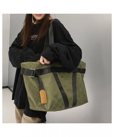 Women Quilted Puffer Tote Bag Lar ity Quilted Hobo Litweit Shoulr Bag Green $12.24 Totes