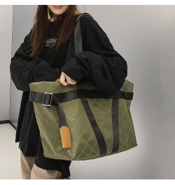 Women Quilted Puffer Tote Bag Lar ity Quilted Hobo Litweit Shoulr Bag Green $12.24 Totes