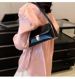 Stylish Underarm Bag for Women Lightweight Shoulder Bags PU Handbag Satchel Rose Pink $16.72 Totes