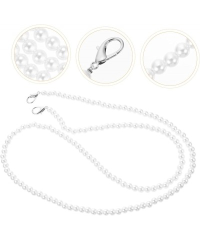 4pcs Pearl Chain Bag Decor Cross Body Purse Pearl Purse Strap Decked Accessories Chain Purse Strap Silver Hand Bag Crossbody ...