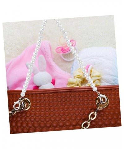 4pcs Pearl Chain Bag Decor Cross Body Purse Pearl Purse Strap Decked Accessories Chain Purse Strap Silver Hand Bag Crossbody ...