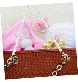 4pcs Pearl Chain Bag Decor Cross Body Purse Pearl Purse Strap Decked Accessories Chain Purse Strap Silver Hand Bag Crossbody ...