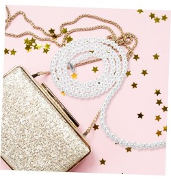 4pcs Pearl Chain Bag Decor Cross Body Purse Pearl Purse Strap Decked Accessories Chain Purse Strap Silver Hand Bag Crossbody ...