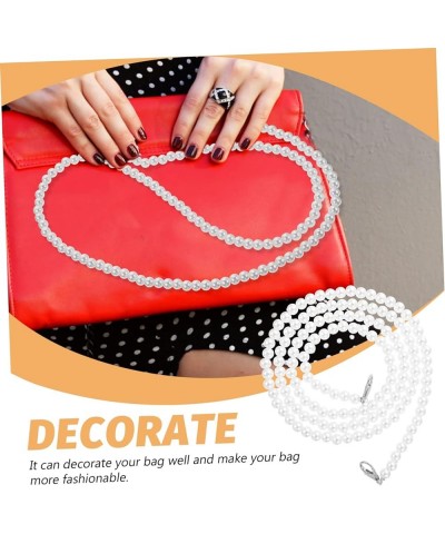 4pcs Pearl Chain Bag Decor Cross Body Purse Pearl Purse Strap Decked Accessories Chain Purse Strap Silver Hand Bag Crossbody ...