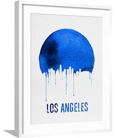 Stretched Canvas Print Los Angeles Skyline Blue, 24x32 18" x 24" White Frame $61.64 Handbags