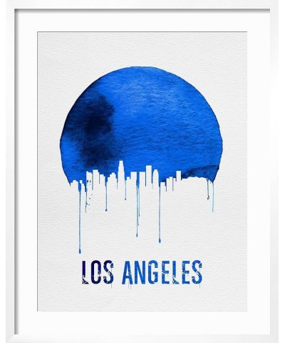 Stretched Canvas Print Los Angeles Skyline Blue, 24x32 18" x 24" White Frame $61.64 Handbags