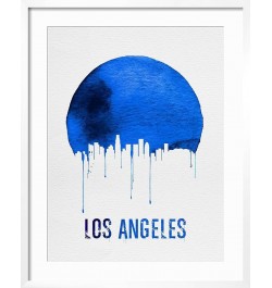 Stretched Canvas Print Los Angeles Skyline Blue, 24x32 18" x 24" White Frame $61.64 Handbags