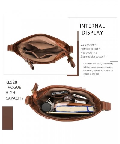 Crossbody Bags for Women, Multi Pocket Shoulder Bags, Medium PU Leather Cross Body Purses 01-chestnut Brown $35.19 Totes