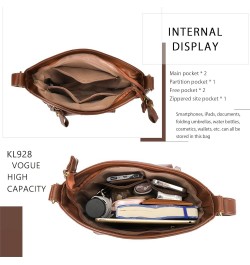 Crossbody Bags for Women, Multi Pocket Shoulder Bags, Medium PU Leather Cross Body Purses 01-chestnut Brown $35.19 Totes