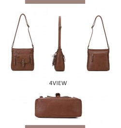 Crossbody Bags for Women, Multi Pocket Shoulder Bags, Medium PU Leather Cross Body Purses 01-chestnut Brown $35.19 Totes