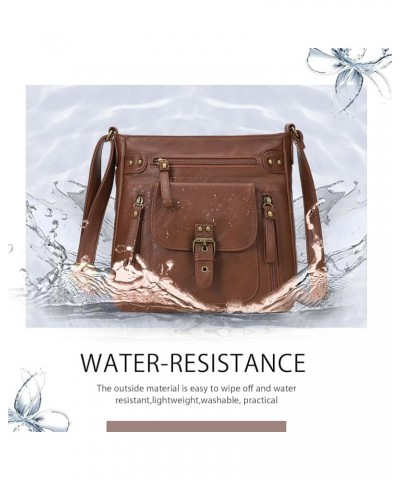 Crossbody Bags for Women, Multi Pocket Shoulder Bags, Medium PU Leather Cross Body Purses 01-chestnut Brown $35.19 Totes