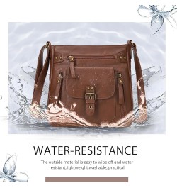 Crossbody Bags for Women, Multi Pocket Shoulder Bags, Medium PU Leather Cross Body Purses 01-chestnut Brown $35.19 Totes