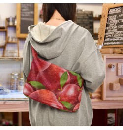 Fruits Furry Tote Bag for Women Crossbody Bag Shoulder Bag Purse Tote Handbag with Zipper for Autumn Winter $11.75 Totes