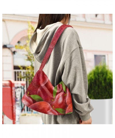 Fruits Furry Tote Bag for Women Crossbody Bag Shoulder Bag Purse Tote Handbag with Zipper for Autumn Winter $11.75 Totes